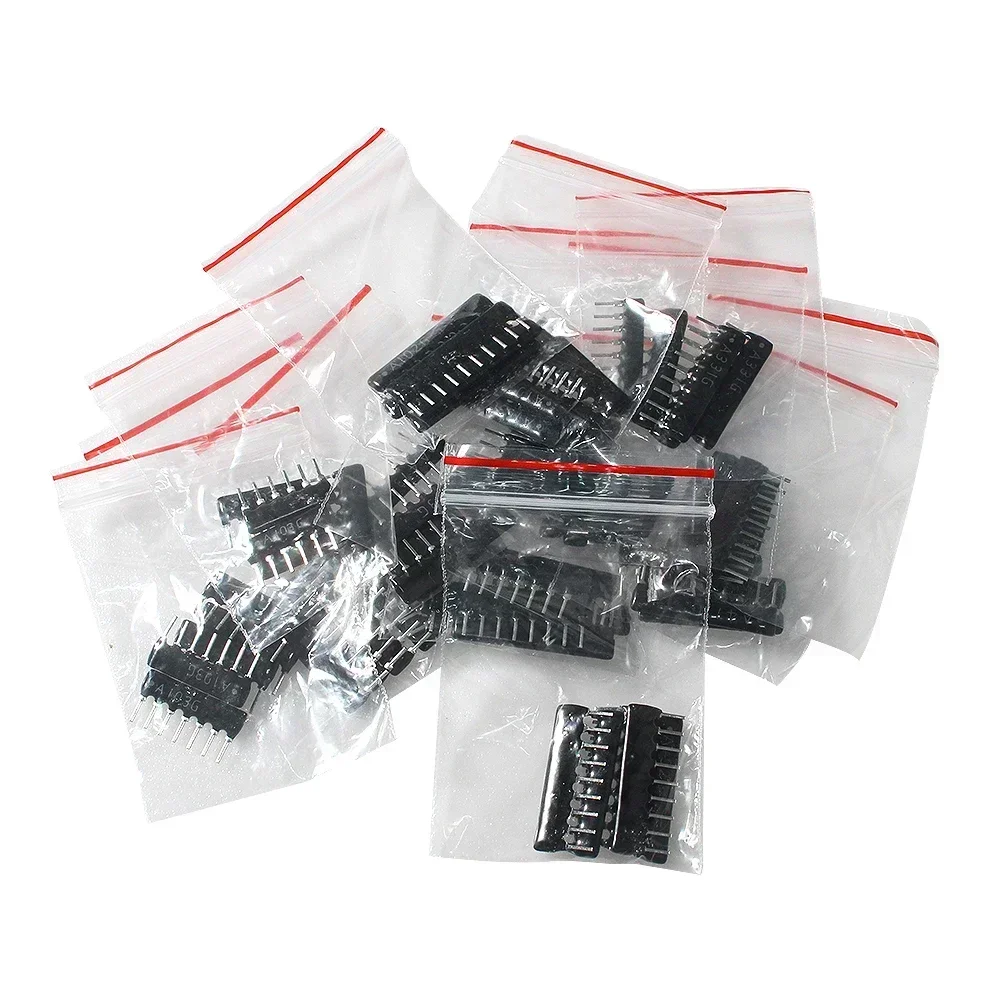 65PCS Exclusion Network Resistor Electronic Component Kit 13-in-1 9A103 472 102 471 221 473 331, 5p 6p 7p 8p 9p 10pin