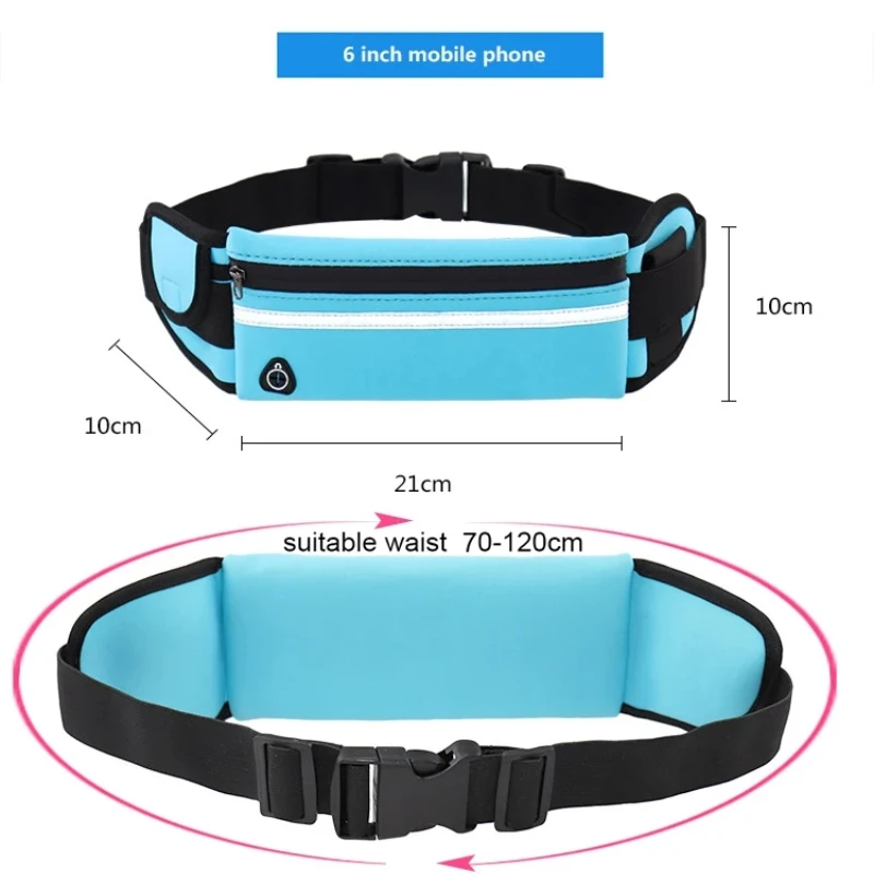 Waist Bag Fanny Pack Waterproof Lightweight Phone Holder for Men Women Outdoor Running Cycling Hiking Travel Gym