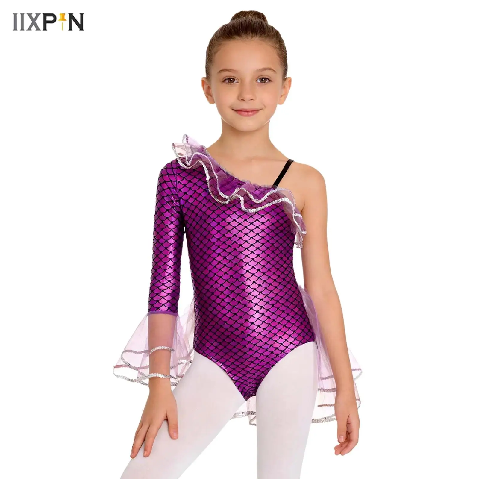 

Kid Girls Ballet Dress Bodysuit Gymnastics Ballerina Tutu Dancewear Fairy Prom Party Mermaid Dance Performance Costume Leotards