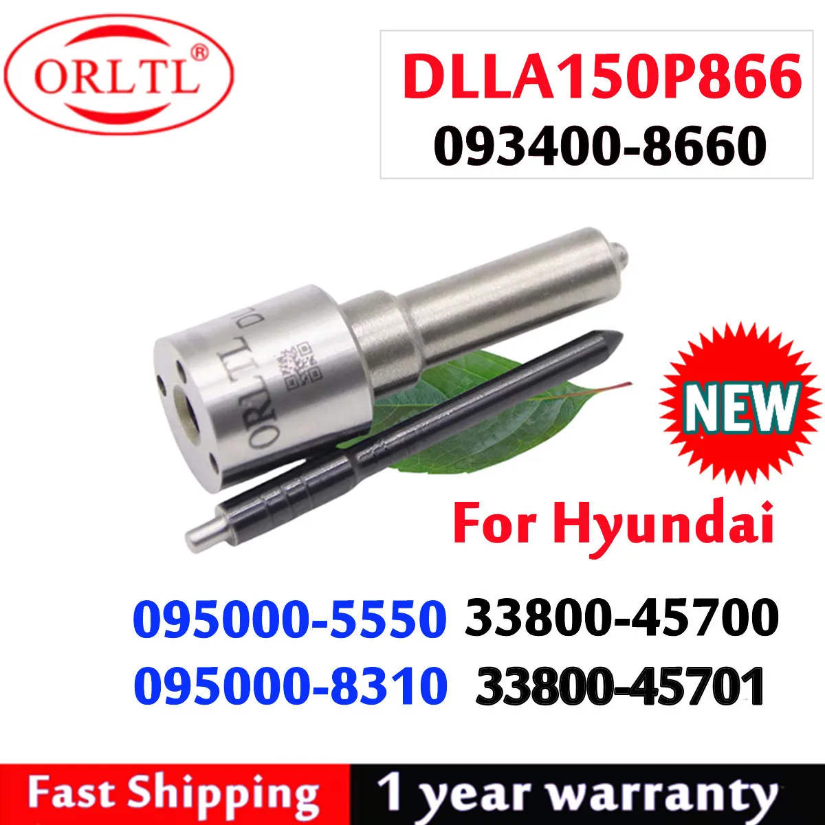 

DLLA150P866 НОВАЯ форсунка дизельного топлива 093400-8660 для Hyundai 33800-45700 095000-5550 095000-8310 33800-45701 ORLTL