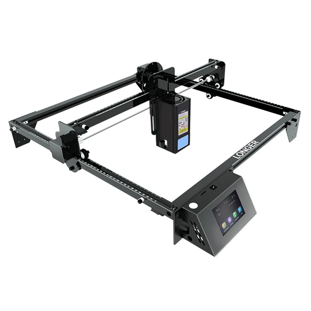LANGER RAY5 20W lasergraveerder, 375 * 375 mm, 0,08 * 0,1 mm laservlek, 3,5 inch kleurentouchscreen, 32-bits chipset, APP-verbinding