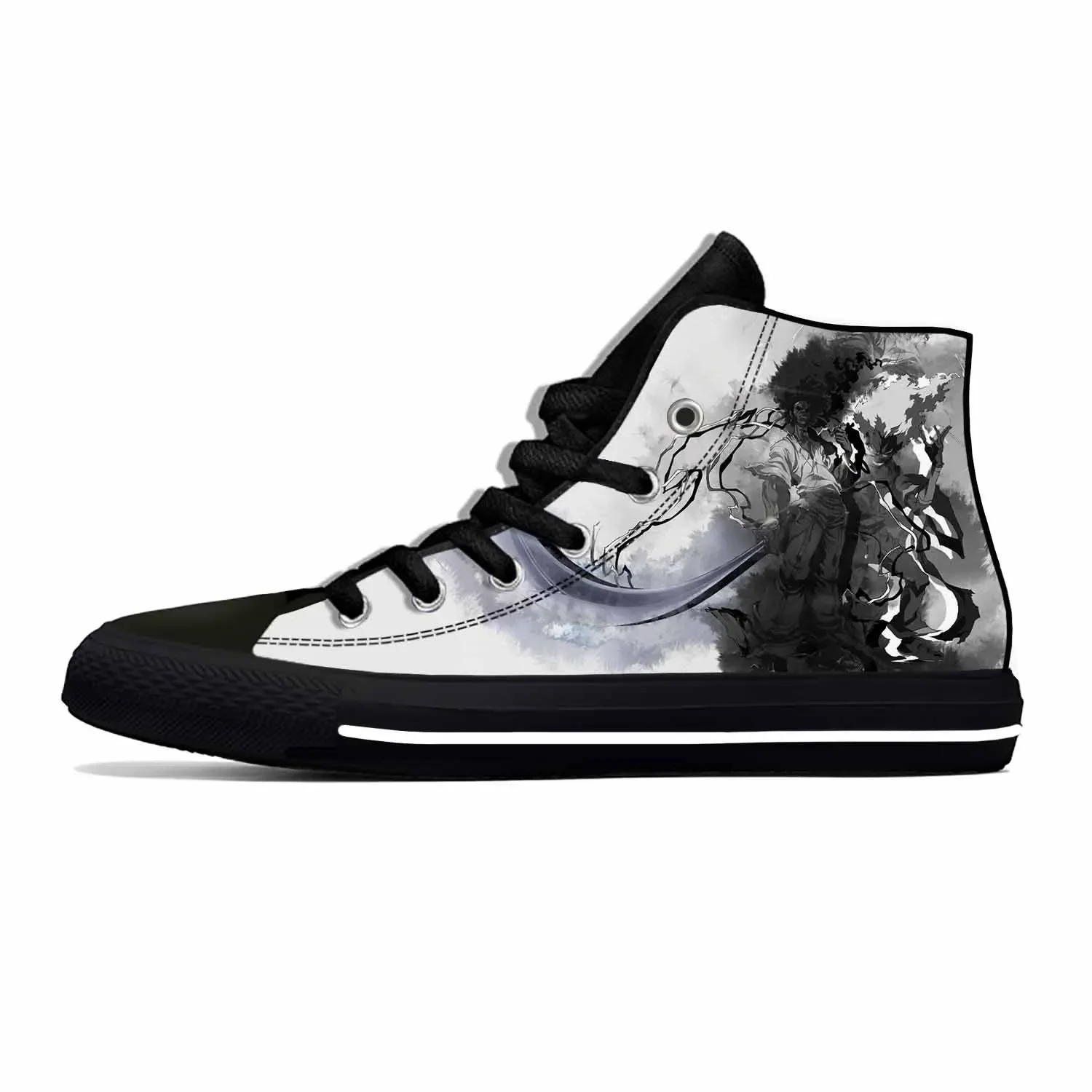 

Hot Japanese Anime Cartoon Samurai Katana Warrior Casual Shoes Breathable Men Women Sneakers High Top Lightweight Board Shoes