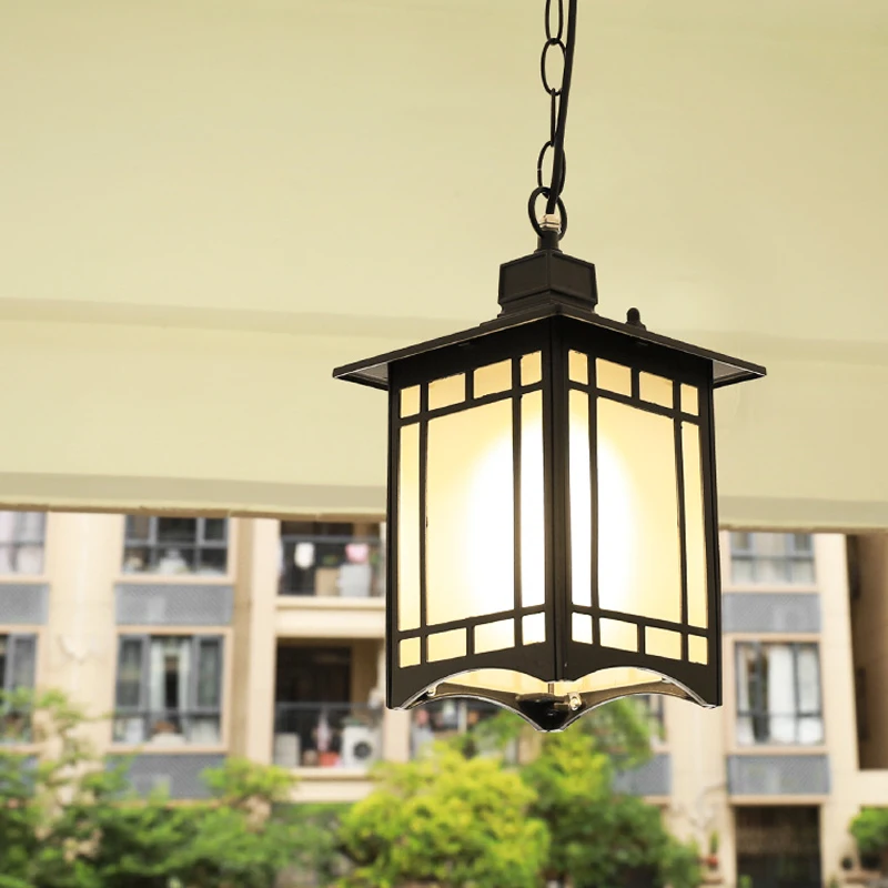 Outdoor Chandelier Waterproof Balcony Corridor New Chinese Outdoor Garden Villa Courtyard