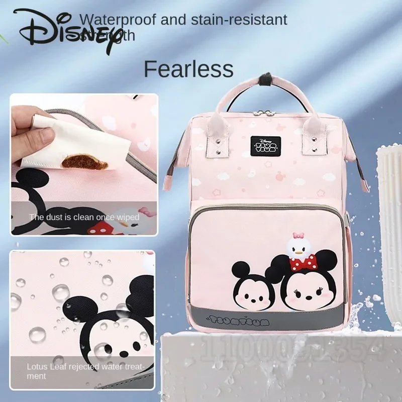 Disney novo saco de fraldas mochila marca de luxo moda saco de fraldas do bebê mochila dos desenhos animados saco do bebê grande capacidade