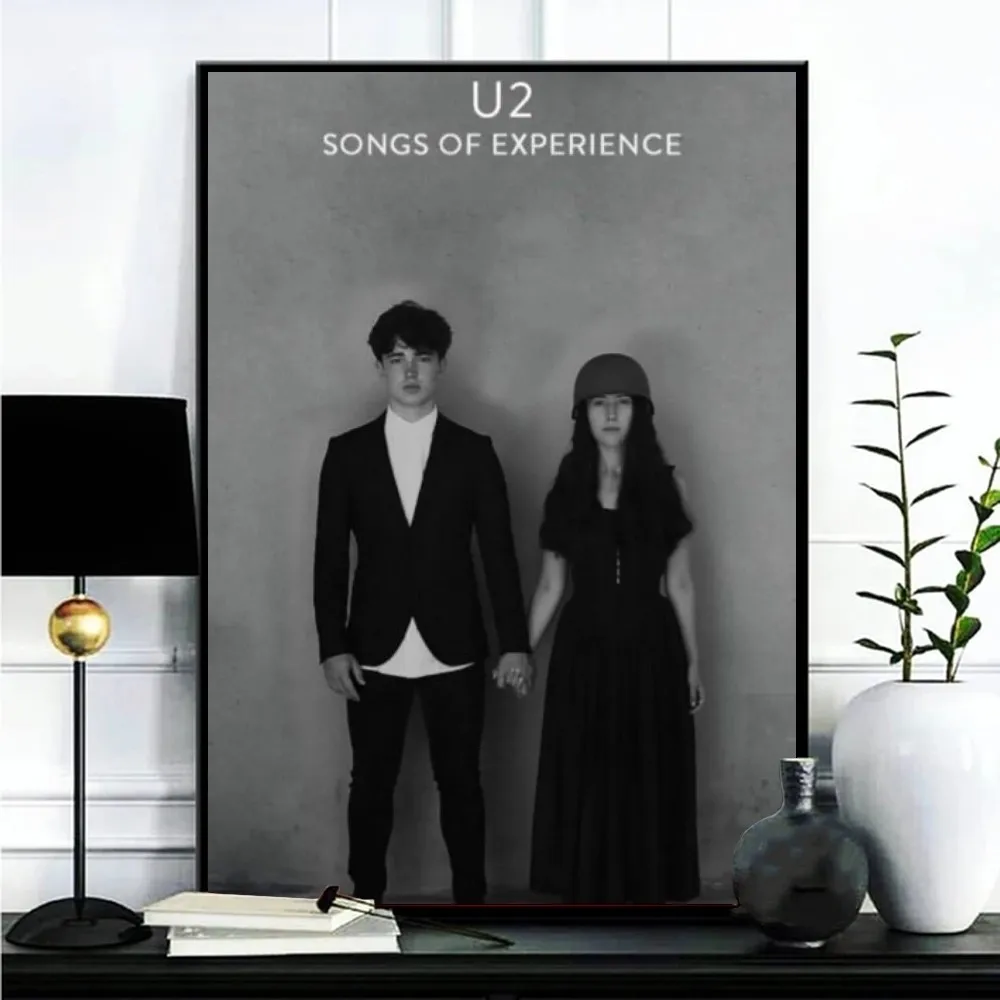 U2 Band Poster Gallery Prints Self Adhesive Home Decor Decoration Wall Decals Living Room Sticker