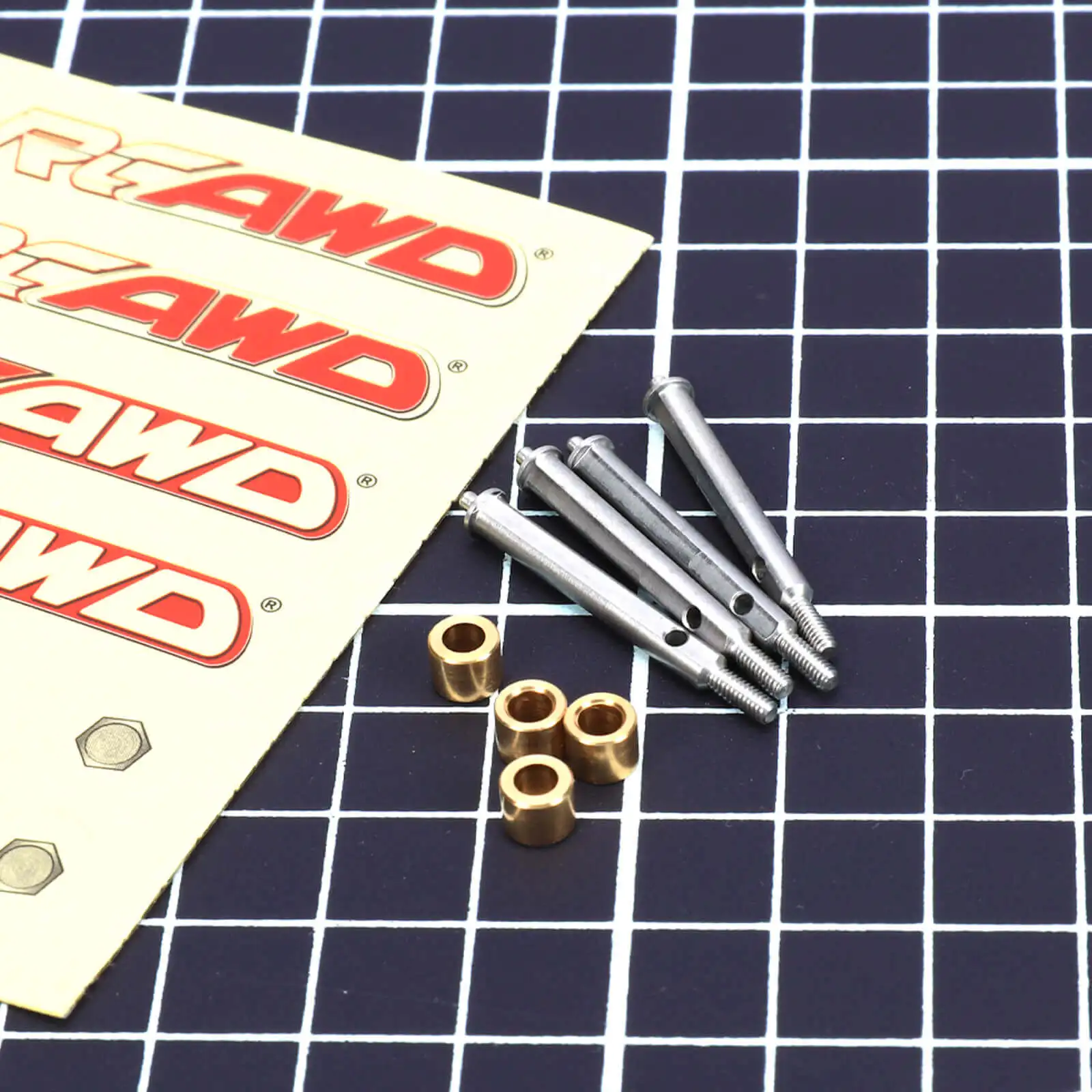 RCAWD 4 pz 40cr-mo acciaio anteriore posteriore esteso 4MM asse ruota per Axial 1/24 SCX24 Crawlers aggiornamenti parti