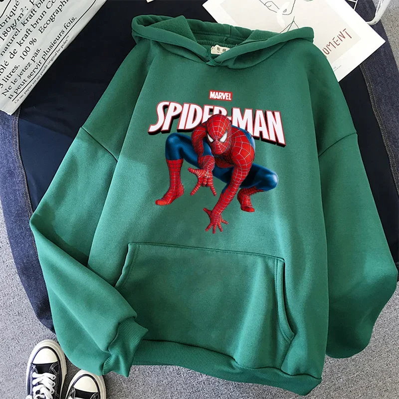 Anime Sweatshirts Spiderman Hoodie Funny Cartoon Sweatshirt Kawaii Cute Super Hero Spider Man Hoodies Unisex Harajuku Graphic