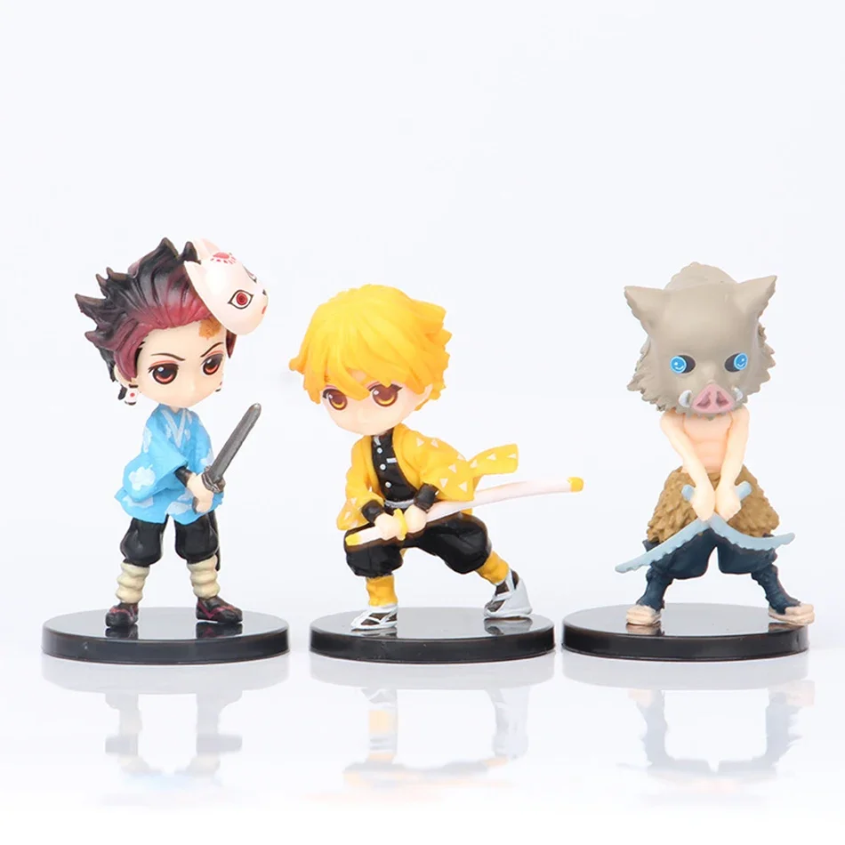 Esplosioni Versione Q della bambola Ghost Blade Lupo antracite fatto a mano Collezione di modelli creativi in PVC Gioielli da tavolo Regali per le vacanze