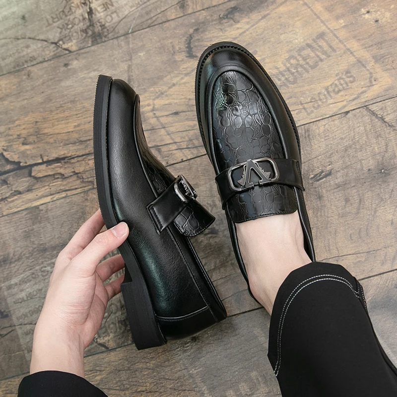 British versatile business formal leather pointed-toe shoes for men - one-piece casual and trendy sneakers for lazy days