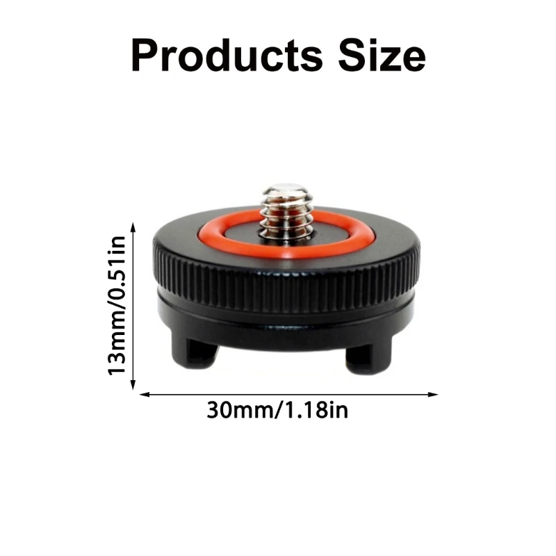 Adaptador montagem sapata câmera com rosca tripé 1/4 "para câmera DSLR equipamento gaiola luz