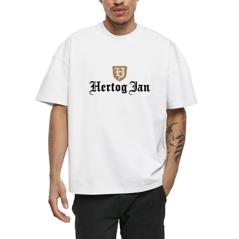 

Graphic T Shirts Cotton H-Hertog Jan Logo Y2k Men's Clothing New in Tops Short Sleeve Tee Streetwear Personalized Oversized