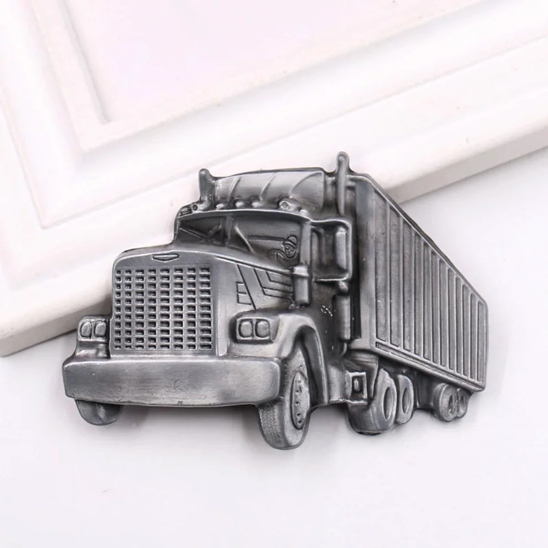 3D Stereoscopic Truck Freight Train Pickup Trucks Vintage Metal Belt Buckle Unique Men Jeans Belt Accessories Funny Supply Gift