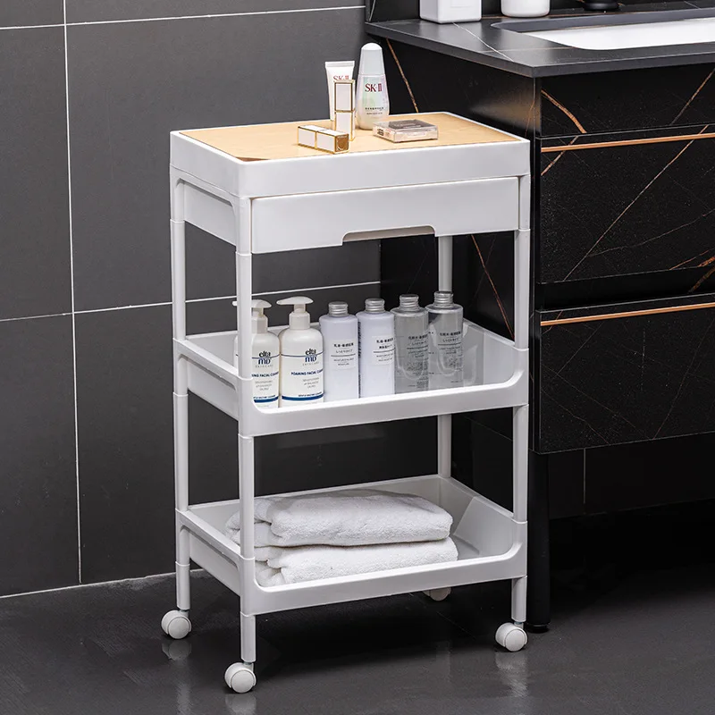 

Trolley shelving Floor-to-ceiling kitchen Bathroom Mobile snack toilet Multi-storey bedroom bedside storage shelf