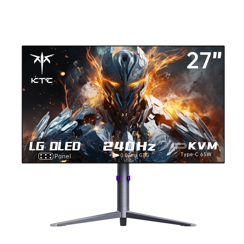 KTC 27 Inch OLED Gaming Monitor, QHD 2560 x 1440, 240Hz, 0.03ms