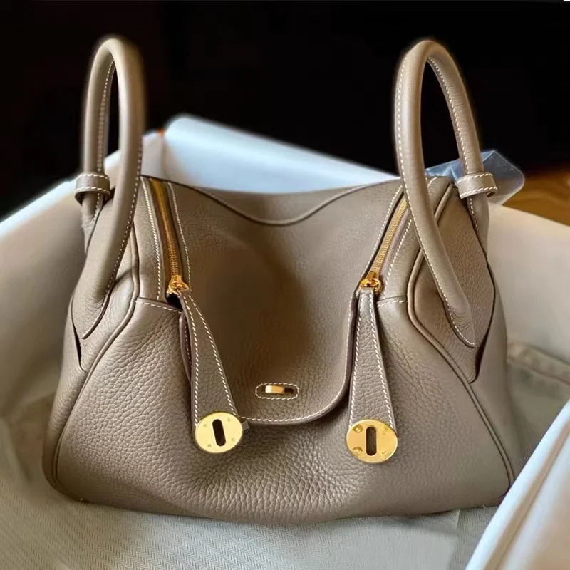 New Classic Genuine Leather Women Handbags Fashion Lady Cowhide Shoulder Bags Luxury Designer Casual Tote Crossbody Bag