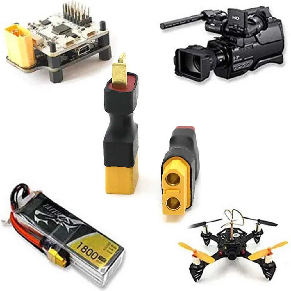 XT60 Male/Female To T Male/ Female and T-Plug Male/Female To XT60 Male/Female Connector Conversion Adapter for RC Battery