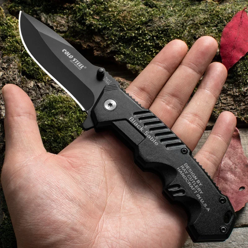 Cold 440C Stainless Steel Outdoor Folding Knife Portable Aluminium Alloy Handle Multi Tool Camping Hiking Self Defense Knives