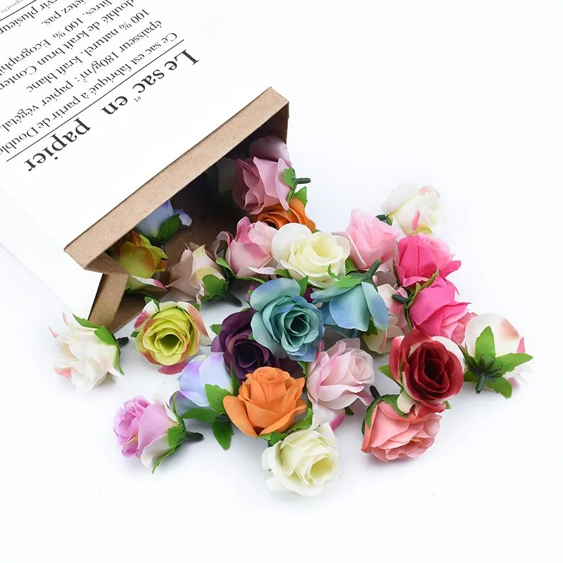 20 stücke Künstliche Pflanzen Dekorative Blumen Brosche Braut Handgelenk Diy Weihnachten Dekorationen für Haus Billig Künstliche Blumen – Detail 2