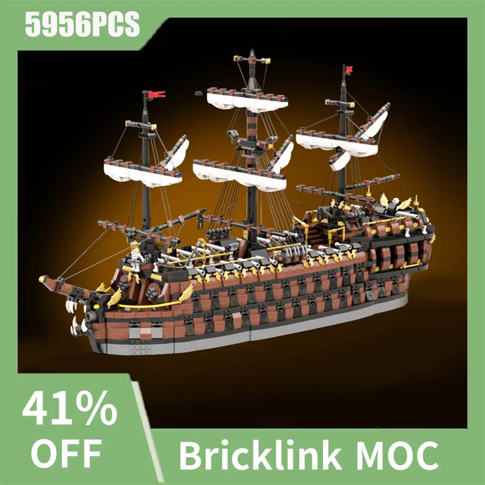 

NEW 5956PCS MOC European Medieval The Phantom Dancer Pirate Ship creative ideas warship child Toy Birthday gift Christmas blocks