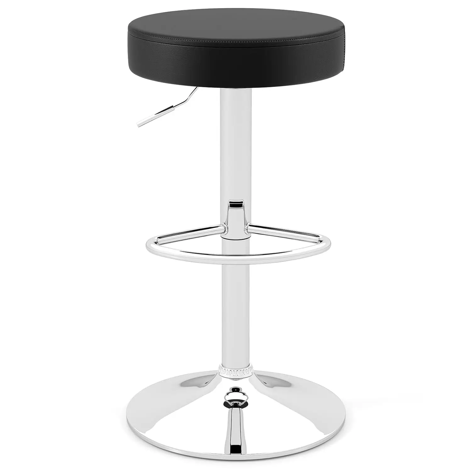 

Барный стул (1 шт.), регулируемый по высоте, из искусственной кожи, с поворотным мягким сиденьем, подставкой для ног и противоскользящим основанием, на заказ