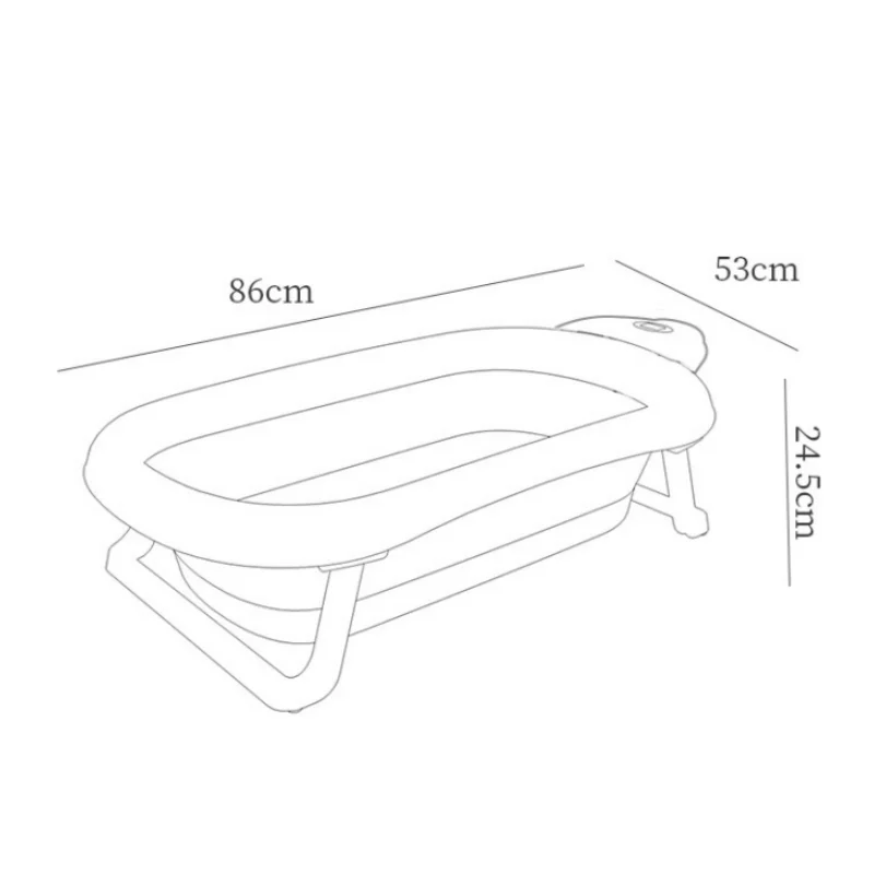 حوض استحمام يستشعر درجة حرارة الطفل - حوض استحمام كبير الحجم قابل للطي للأطفال للجلوس أو الاستلقاء - مستلزمات حمام الأطفال حديثي الولادة