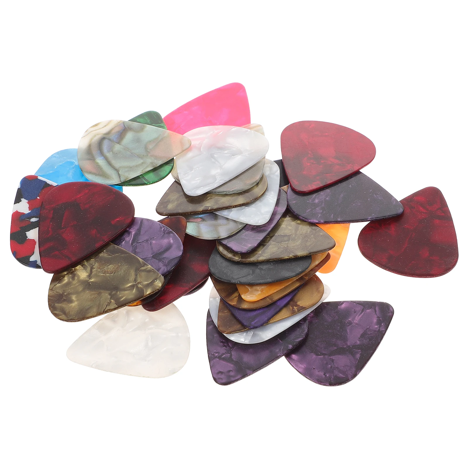 

32pcs Guitar Durable Premium for Electric Acoustic Folk Guitar Ukulele Bass Replacement Picks Portable Smooth Edge for Practice