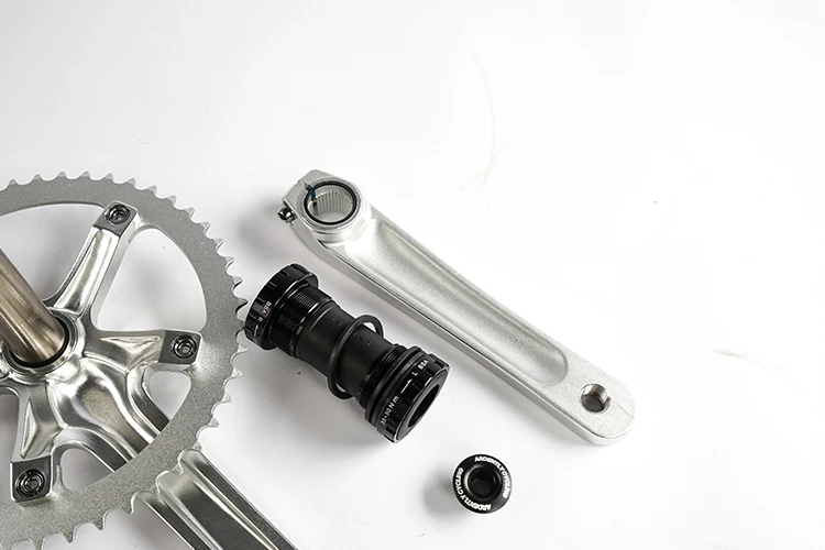 Ardently Fahrrad Hohl Integrierte Kurbelgarnitur FixeGear Kurbel 48T 165mm Spur Single Speed Fahrrad Kurbel Set BCD144mm Alumniun mit BB – Detail 14
