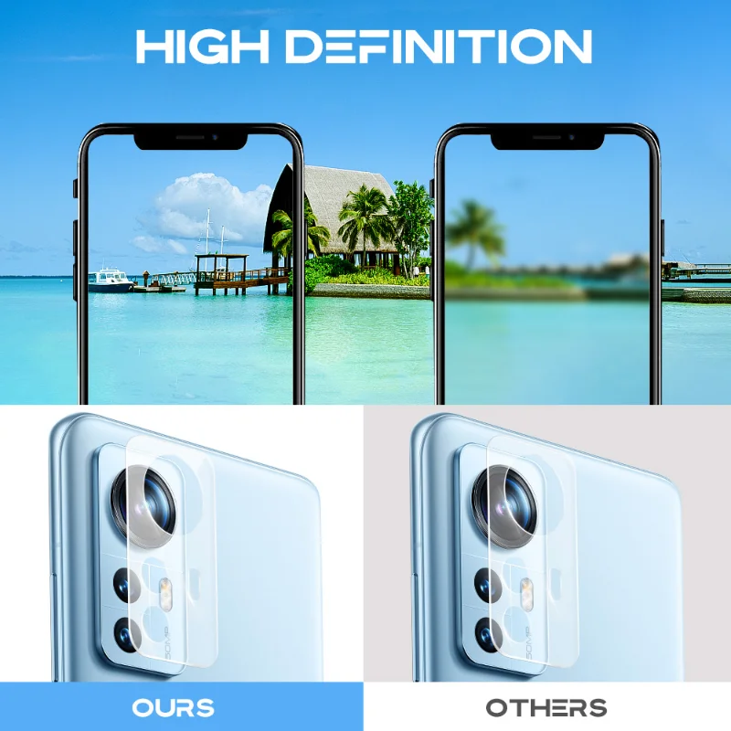 4 Pcs Mobile Phone Camera Lens Protector for Xiaomi Mi 12 12X 12Pro Tempered Glass Back Lens Protective Film for Xiaomi Series