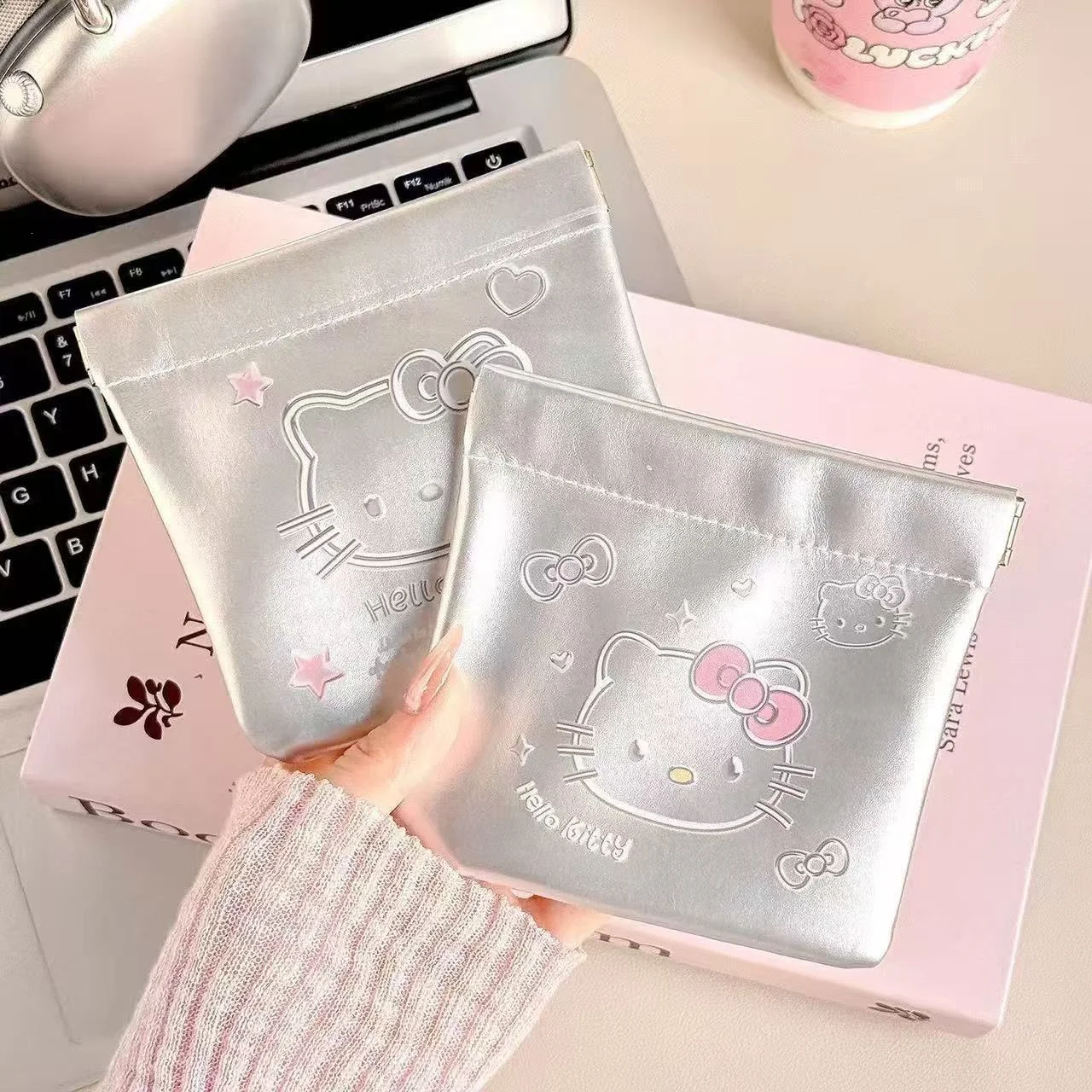 Multifunctional Bi-fold Storage Bag Double Zipper Large Capacity Storage Arrangement Makeup Toiletries Large Classification Bag product image