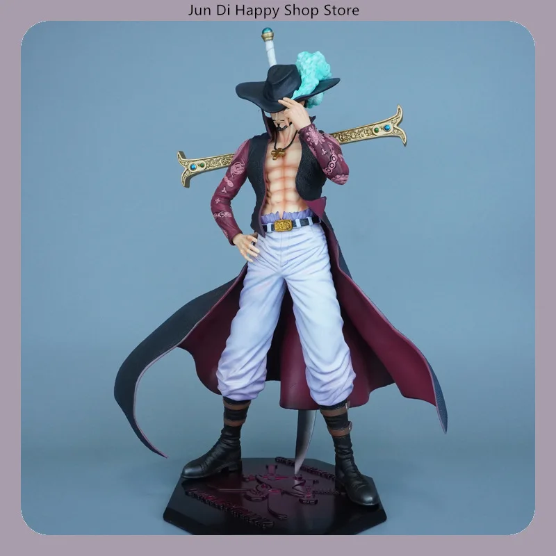 

​​One Piece Mihawk Shichibukai 30cm Standing Pose Red/Yellow Color Anime Figure Statue Desktop Decoration Gift​