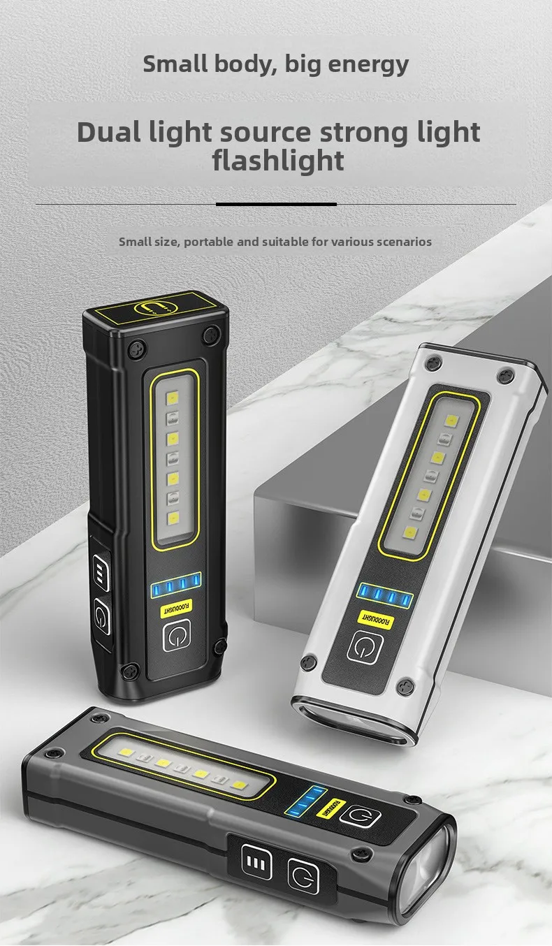 Aimant multifonctionnel d'extérieur, double Source de lumière, éclairage étanche, lumière forte, lumière à distance, lampe de travail d'urgence Portable