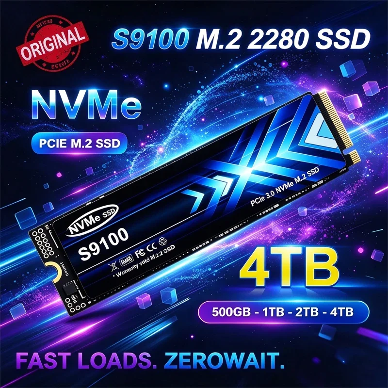 2026 Novo Disco Rígido SSD M.2 S9100 2TB 4TB NVMe M2 SSD 500GB PCIe 3.0 Unidade de Estado Sólido Interna para Laptop e PC de Mesa