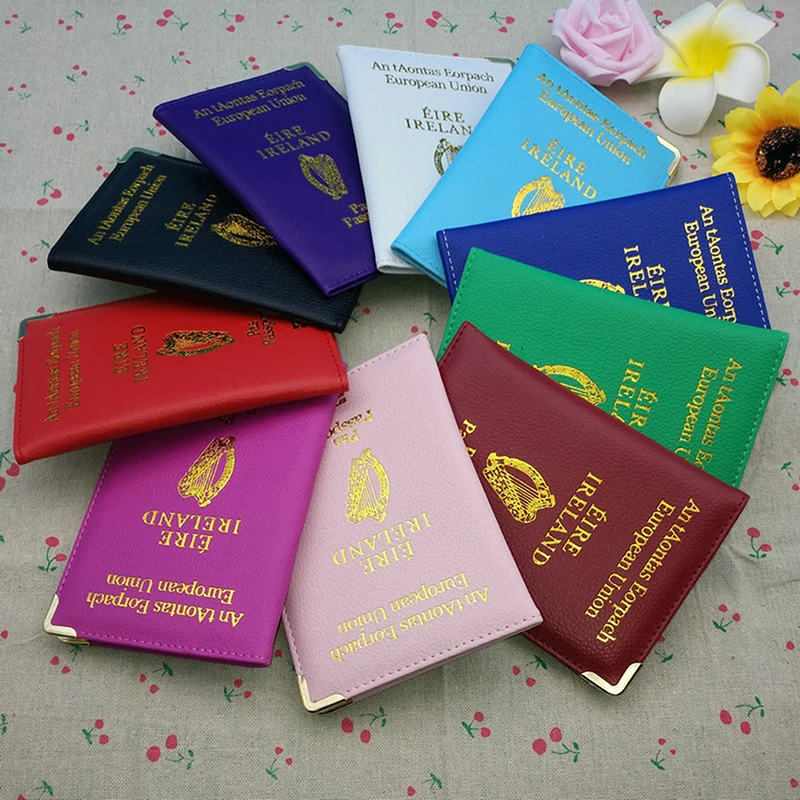 1PC Unisex PU Leather Ireland Nations Diplomatic Passport Cover Travel Document Protective Case ID Card Holder Special Agency