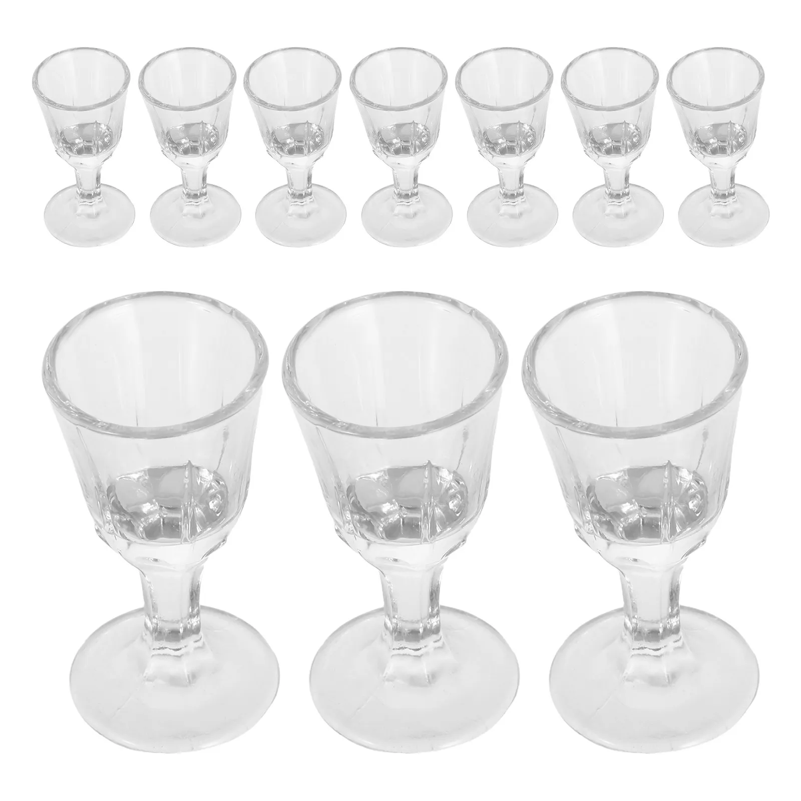 10 Copas de Licor Blancas, Exquisitas Copas de Licor Pequeñas de Vidrio, Tazas de Vino Vintage, Vasos para Bebidas, Copas de Vino para el Hogar