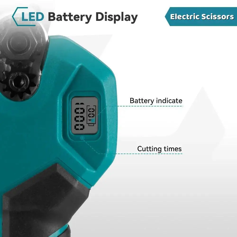 Imagem -04 - sem Fio sem Escova Elétrica Tesoura de Poda com Display Led Orchard Branch Scissors Ferramenta de Jardim para Makita 18v 30 mm