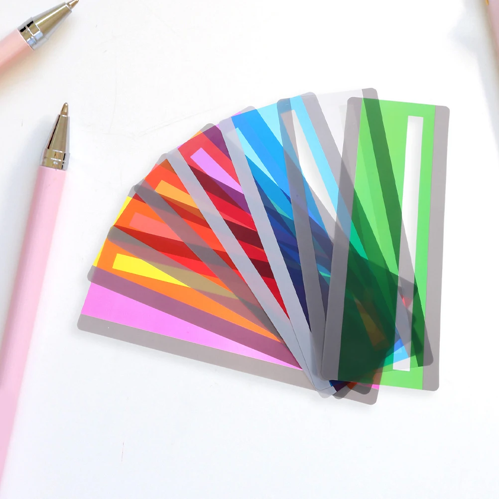 24pcs Guide Strips Bookmarks Highlight Tracking Markers For Books Sentence Page Marker Tool Household Students Teens Portable