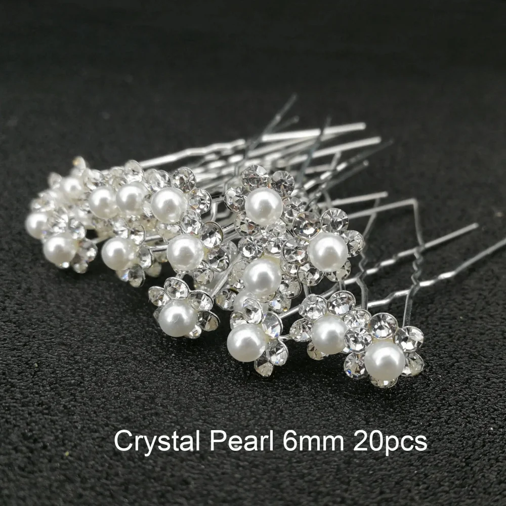 Braut-Haaraccessoires Strass-Haarnadeln Haarspangen für Frauen Perlen-Haarklammern Braut-Kopfschmuck Party-Haarstyling-Werkzeuge