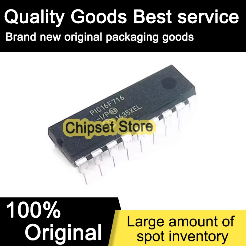 

2pcs PIC16F716-I/P PIC16F716 I P DIP 100% Brand new