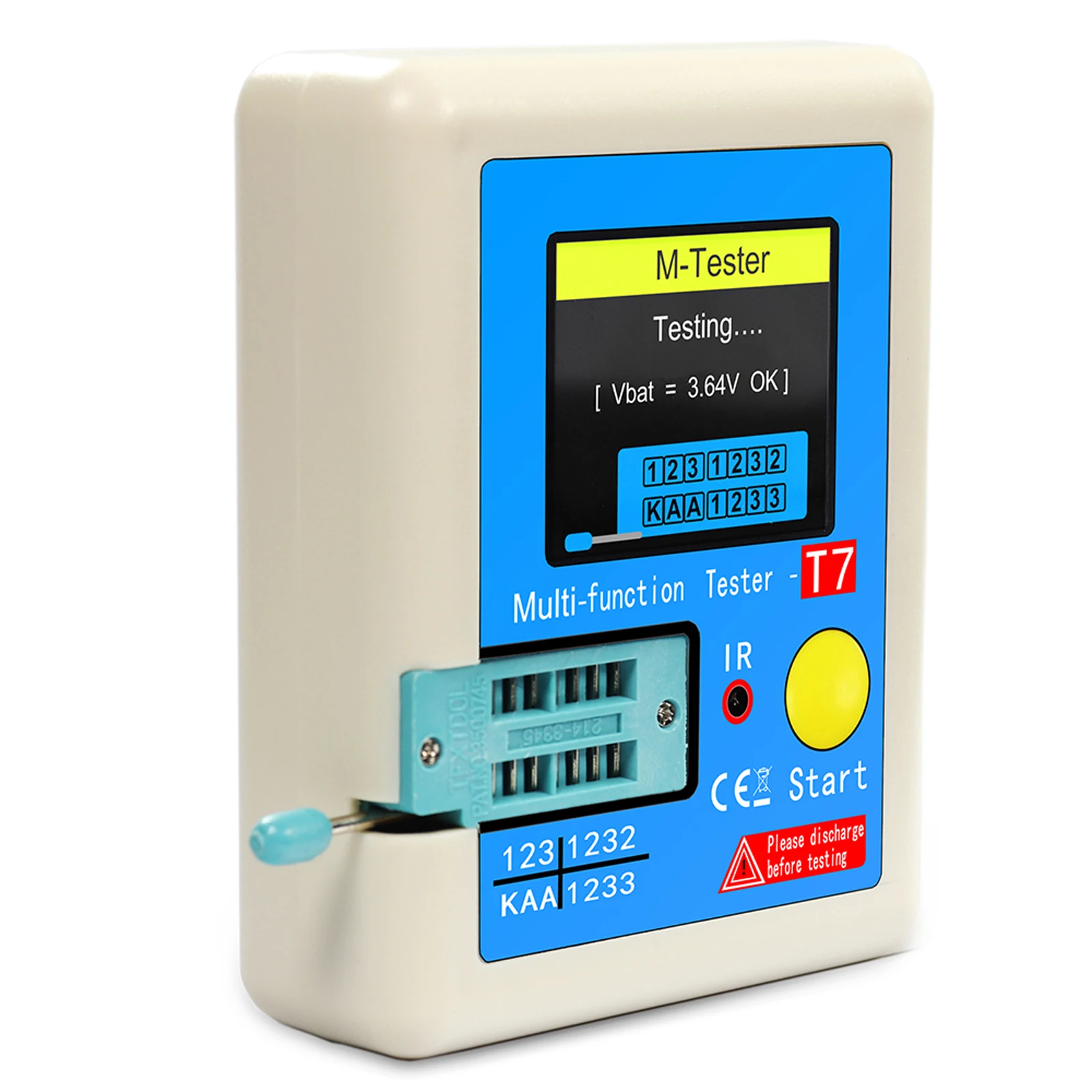 LCR-T7 Transistor Meter Multi-meter Capacitance Resistance Tester Diode Triode Capacitor Resistor Transistor LCR NPN PNP MOSFET