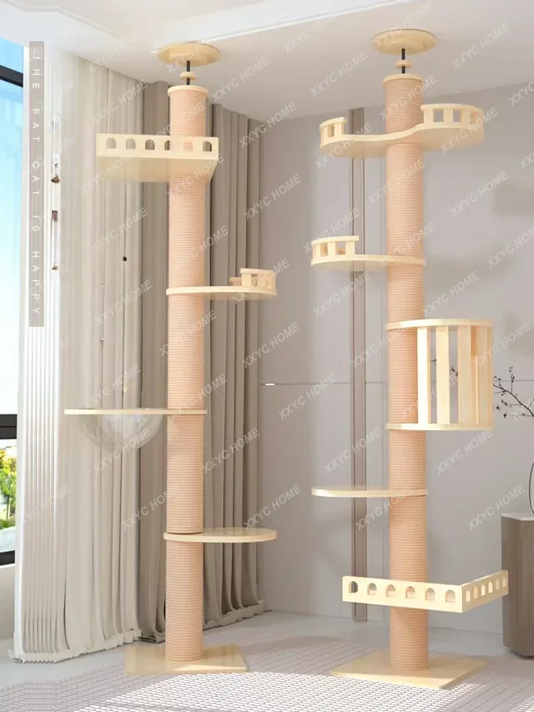 Tongtianzhu Cat Climbing Frame  Nest ree Integrated Roof Shelf Does Not Occupy an Area of Scratching Post  Supplies