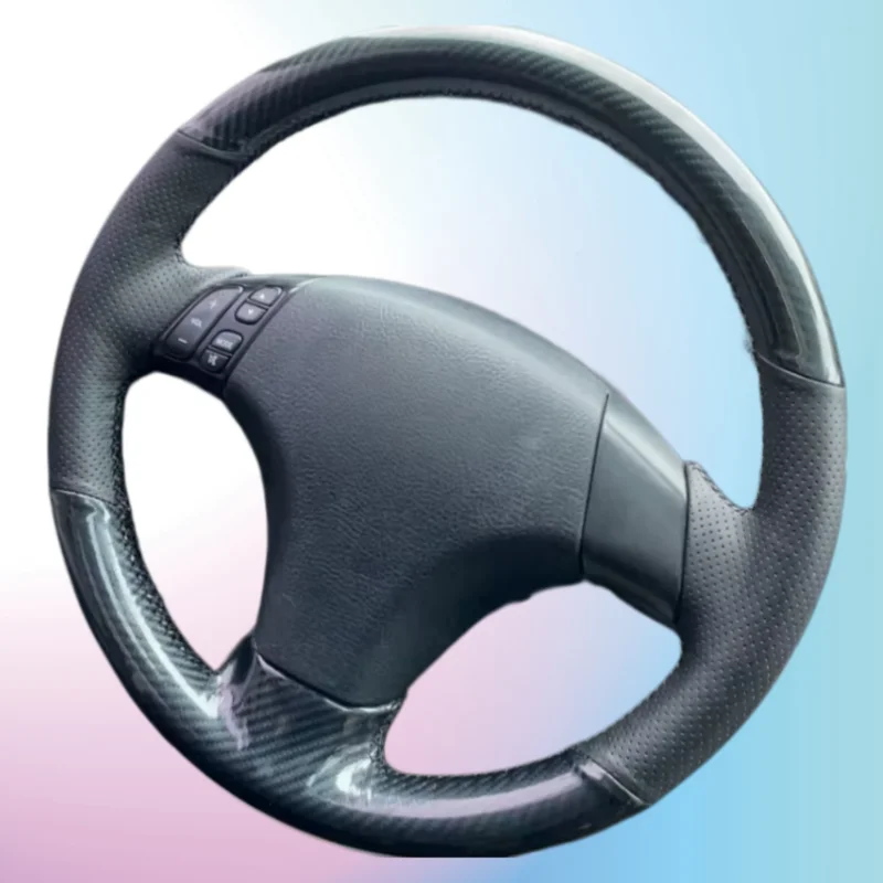 

Customize DIY Carbon Fiber Leather Breathable 2003-2009/6 2002-2006 /5 Car Accessories Car Steering Wheel Cover For Old Mazda 3