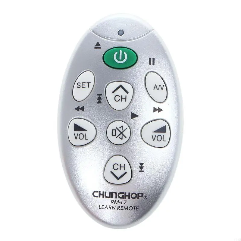 P0RB RM-L7 Mini for DC 3V Learning Remote Control Universal Replacement for VCD VCR DVD with Large Button Keys