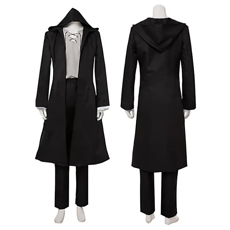 

Halloween Eren Jaeger Cosplay Costume Anime Titan Costume perruque Cosplay Eren Yeager noir à capuche Trench T-shirt pantalon