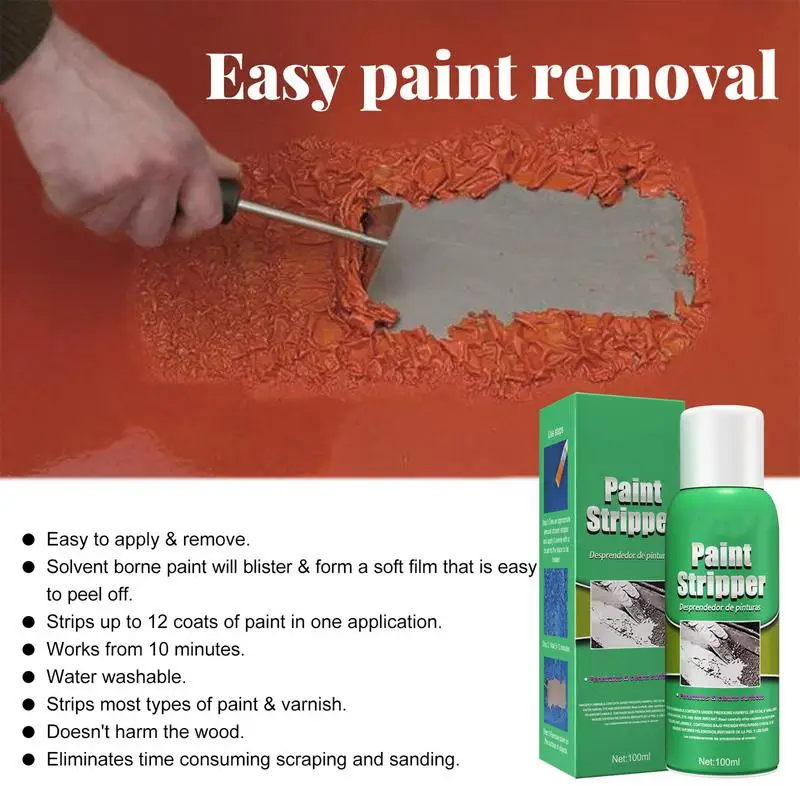 100ml Car Wheel Rust Remover with Brush Non-trace Clean Scraping Paint Metal Surface Peeling Paint Effective Care Cleaning Tool