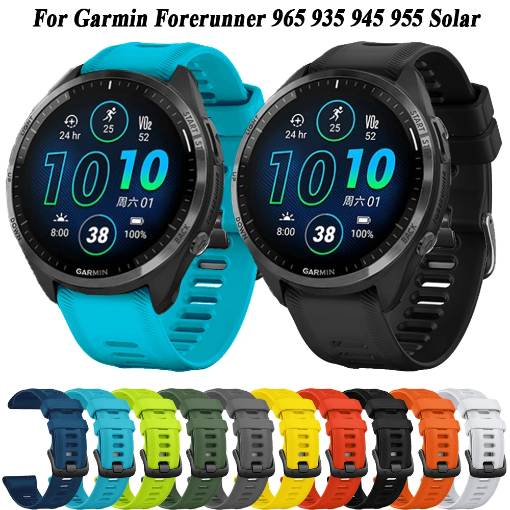 Correa deportiva de silicona para reloj Garmin Forerunner 965, 955, Solar 945, 935, 22mm, accesorios de repuesto