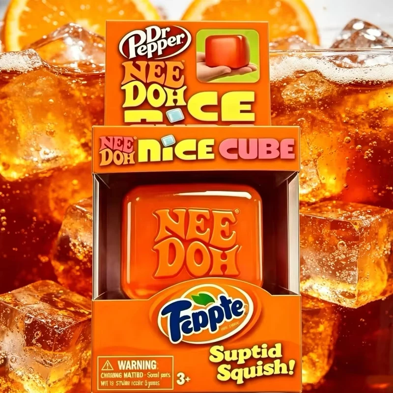 

Schylling Nee Doh Nice Orange Cube Soft Sensory Fidget Toy Blind Box Stress Relief Desk Play