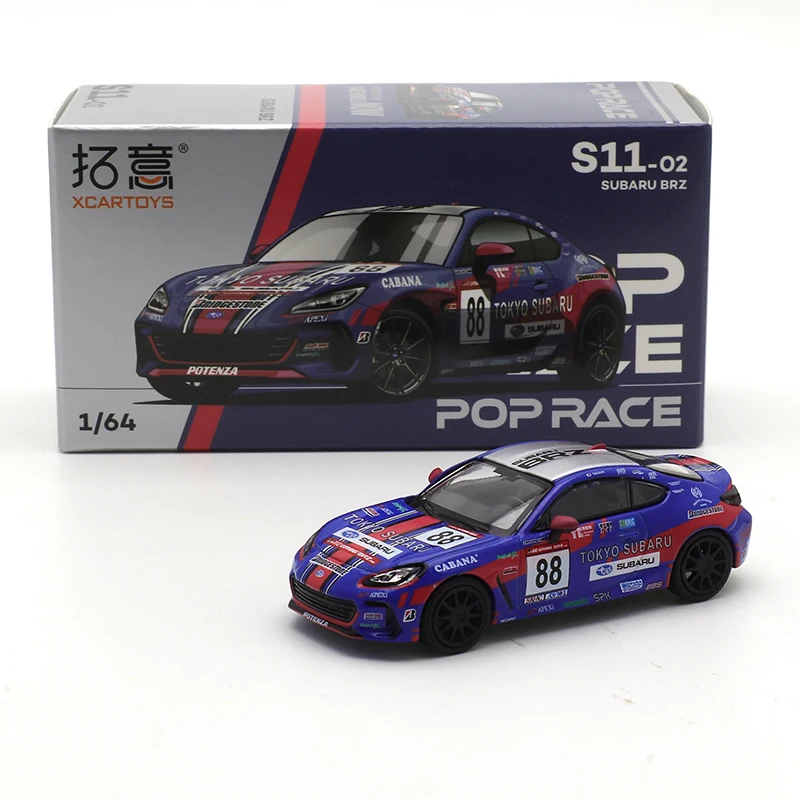 

XCARTOYS POPRACE 1/64 Subaru BRZ-TOKYO SUBARU Diecast Automotive Model Ornaments Cas Toys Gift Decorations