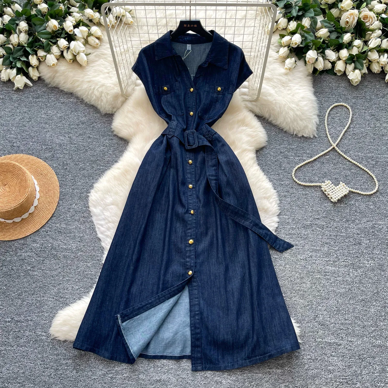 denim sexy dress – Sincere's Closet durable enought for your daily wearing Women Sexy Denim Jeans Sleeveless