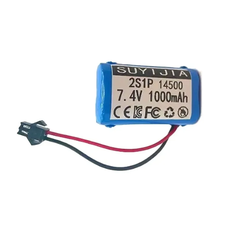 14500 2s بطارية 7.4 فولت 1000 مللي أمبير بطارية ليثيوم أيون للعب الكهربائية مدفع رصاصة المياه اللعب ملحق بطارية 7.4 فولت للمركبات لعبة تعمل بالريموت