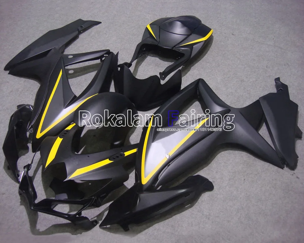 For Suzuki GSX-R600 GSX-R750 K8 GSXR600/750 2008 2009 2010 Matte Black Motorcycle Fairing Kit (Injection molding)